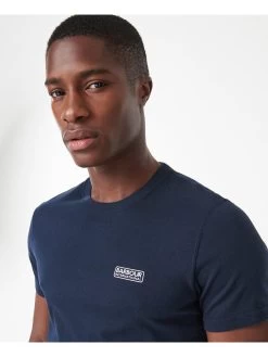 Barbour International Small Logo Slim Fit T-Shirt - Navy -Fashion store MTX39 SQ4 0000000048 NAVY MDd