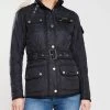 Barbour International Polarquilt Button Detail Jacket - Black -Fashion store P3DUX SQ1 0000000004 BLACK MDf