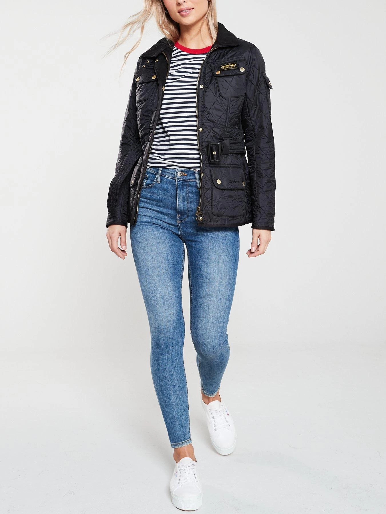 Barbour International Polarquilt Button Detail Jacket - Black 5 Barbour International Polarquilt Button Detail Jacket - Black - Image 3