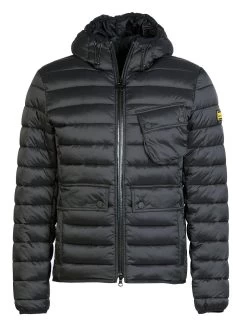 Barbour International Ouston Hooded Quilted Coat - Black -Fashion store P3MGJ SQ4 0000000004 BLACK MDd