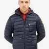 Barbour International Ouston Hooded Quilted Coat - Navy 1 Barbour International Ouston Hooded Quilted Coat - Navy -Fashion store P3MK3 SQ1 0000000048 NAVY MDf