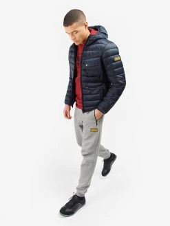 Barbour International Ouston Hooded Quilted Coat - Navy -Fashion store P3MK3 SQ3 0000000048 NAVY MDo