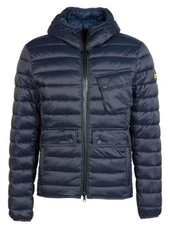 Barbour International Ouston Hooded Quilted Coat - Navy -Fashion store P3MK3 SQ4 0000000048 NAVY MDd