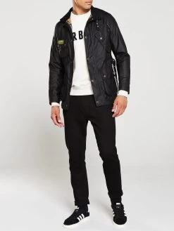 Barbour International Slim Wax Jacket - Black 8 Barbour International Slim Wax Jacket - Black -Fashion store P3MKV SQ3 0000000004 BLACK MDo