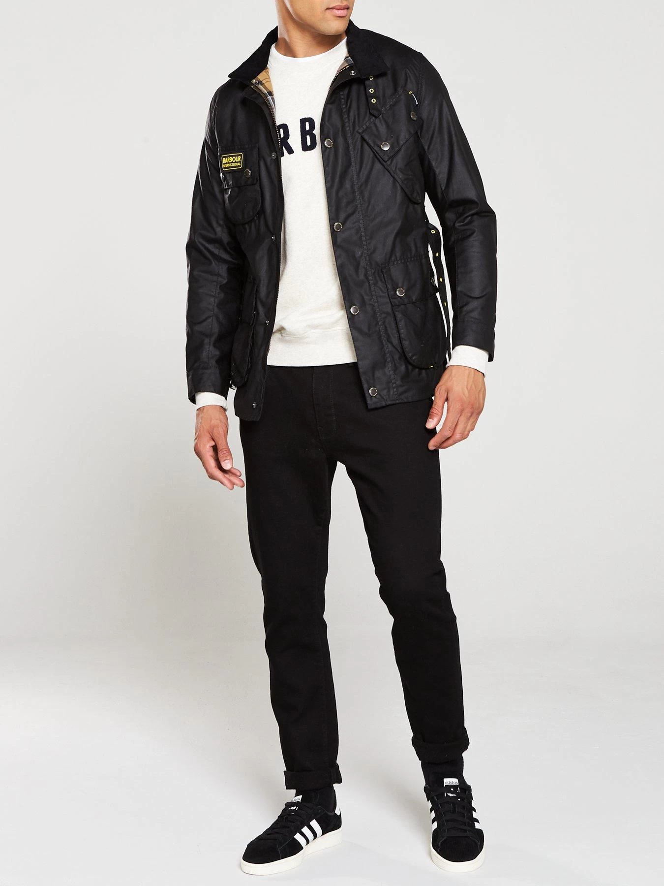 Barbour International Slim Wax Jacket - Black 5 Barbour International Slim Wax Jacket - Black - Image 3