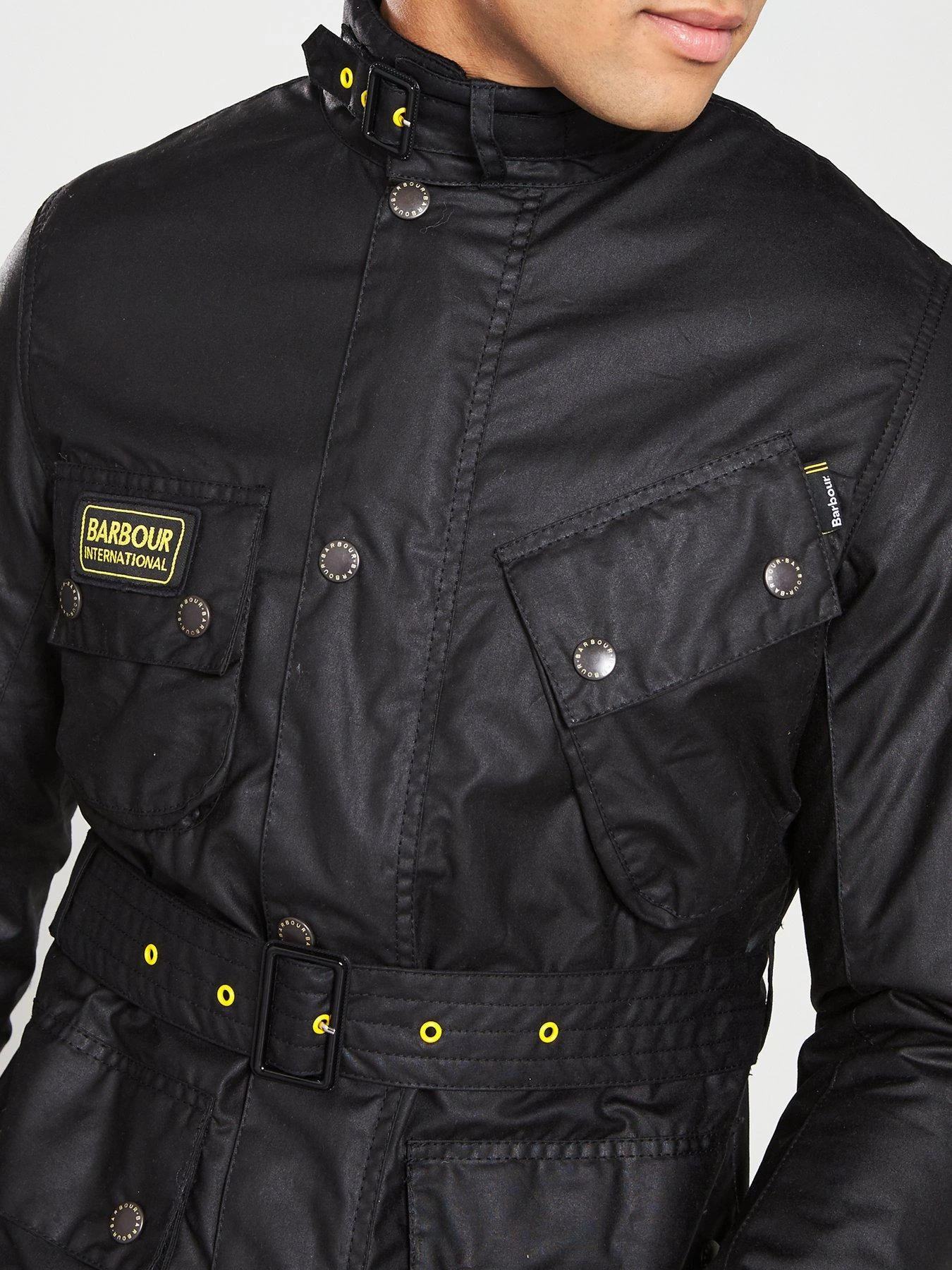 Barbour International Slim Wax Jacket - Black 6 Barbour International Slim Wax Jacket - Black - Image 4
