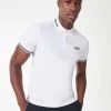 Barbour International Essential Tipped Polo Shirt - White -Fashion store PLRKQ SQ1 0000000013 WHITE MDf