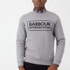 Barbour International Large Logo Sweatshirt - Grey Marl -Fashion store PLRRV SQ1 0000000005 GREY MDf