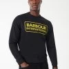Barbour International Large Logo Sweatshirt - Black -Fashion store PLRRY SQ1 0000000004 BLACK MDf