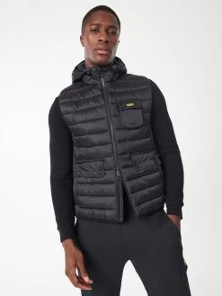 Barbour International Ousten Hooded Gilet - Black