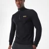Barbour International Half Zip Logo Sweatshirt - Black -Fashion store QPK6F SQ1 0000000004 BLACK MDf