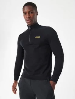 Barbour International Half Zip Logo Sweatshirt - Black