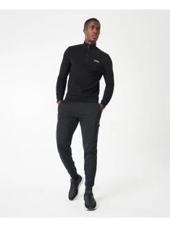 Barbour International Half Zip Logo Sweatshirt - Black -Fashion store QPK6F SQ3 0000000004 BLACK MDo