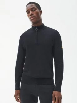 Barbour International Half Zip Knitted Jumper - Black