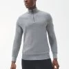 Barbour International Half Zip Knitted Jumper - Anthracite Marl  -Fashion store REQ4F SQ1 0000015503 ANTHRACITE MARL MDf
