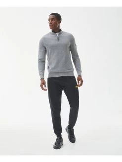 Barbour International Half Zip Knitted Jumper - Anthracite Marl  -Fashion store REQ4F SQ3 0000015503 ANTHRACITE MARL MDo