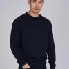 Barbour International Arm Badge Knitted Jumper - Navy  -Fashion store REQ4J SQ1 0000000048 NAVY MDf