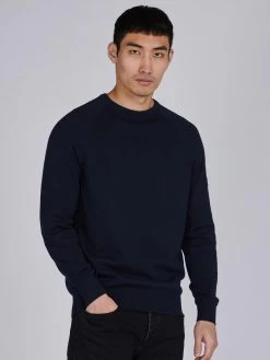 Barbour International Arm Badge Knitted Jumper - Navy 