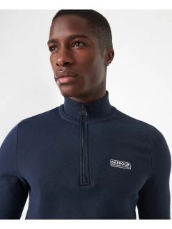 Barbour International Essential Half Zip Sweat - Navy -Fashion store RTPQW SQ4 0000000048 NAVY MDd