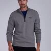 Barbour International Essential Half Zip Sweat - Grey Marl -Fashion store T4ECC SQ1 0000000023 GREY MARL MDf