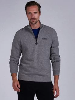 Barbour International Essential Half Zip Sweat - Grey Marl