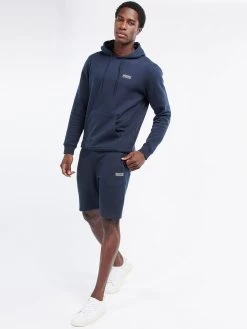 Barbour International Small Logo Overhead Hoodie - Navy -Fashion store TTQ79 SQ3 0000000048 NAVY MDo