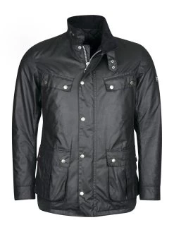 Barbour International Duke Wax Jacket - Black -Fashion store V2W76 SQ4 0000000004 BLACK MDd
