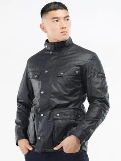 Barbour International Duke Wax Jacket - Navy