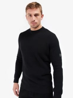 Barbour International Corser Wool Mix Crew Neck Jumper - Black