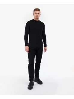 Barbour International Corser Wool Mix Crew Neck Jumper - Black -Fashion store V2W82 SQ3 0000000004 BLACK MDo