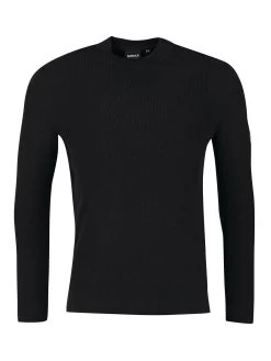 Barbour International Corser Wool Mix Crew Neck Jumper - Black -Fashion store V2W82 SQ4 0000000004 BLACK MDd