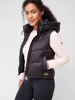 Barbour International Halton Cropped Gilet - Black