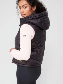 Barbour International Halton Cropped Gilet - Black -Fashion store VHFI3 SQ6 0000000004 BLACK MDd2