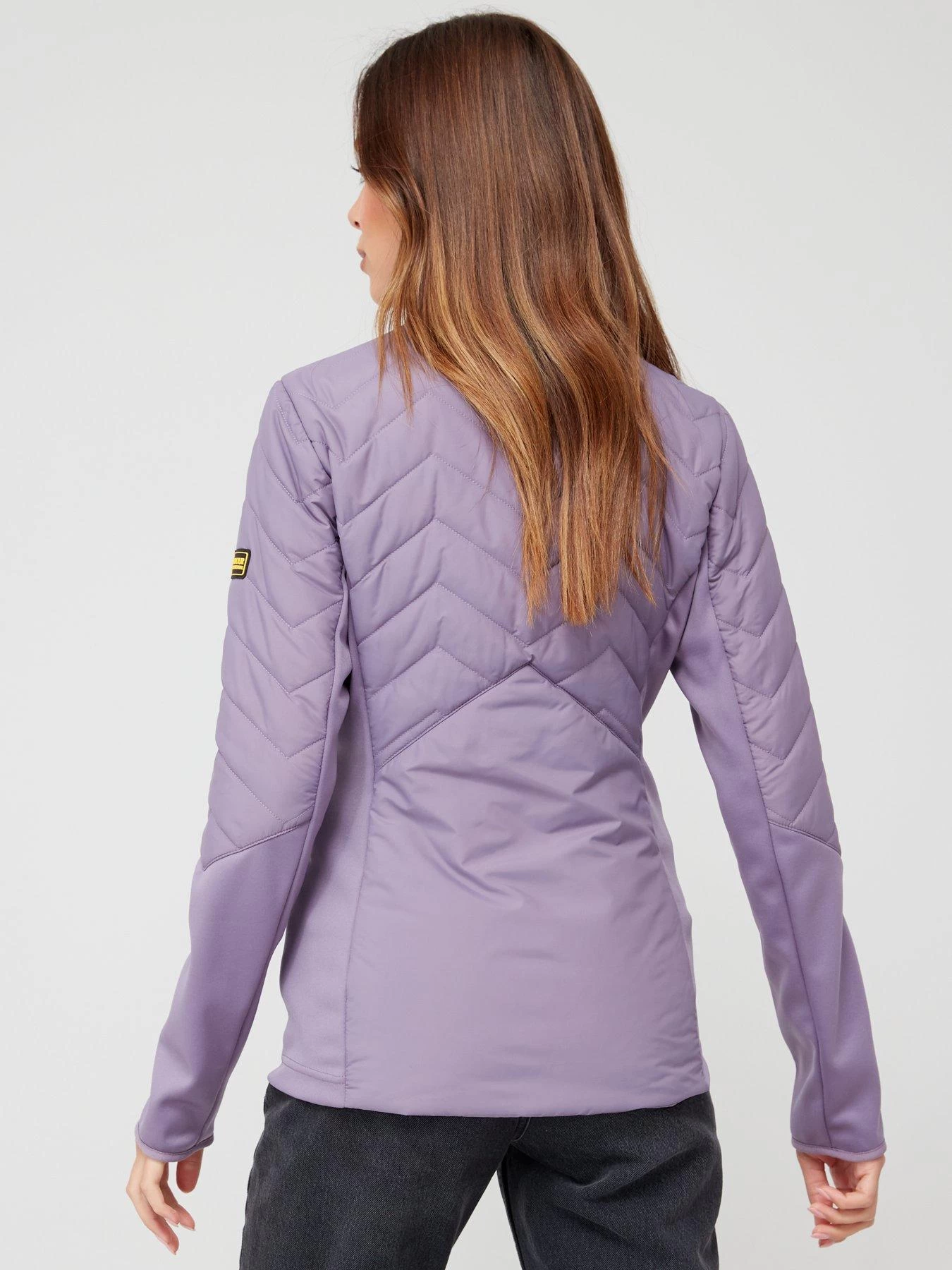 Barbour International Grainger Quilted Zip-through Sweat - Lilac 4 Barbour International Grainger Quilted Zip-through Sweat - Lilac - Image 2