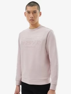 Barbour International Stamp Embossed Crew Neck Sweatshirt - Pink