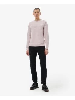 Barbour International Stamp Embossed Crew Neck Sweatshirt - Pink -Fashion store VHIKF SQ3 0000000063 PINK MDo