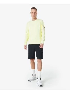 Barbour International Racer Arm Badge Sweatshirt - Yellow -Fashion store VHIKG SQ3 0000000076 YELLOW MDo