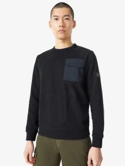 Barbour International Banks Arm Badge Crew Neck Sweatshirt - Black