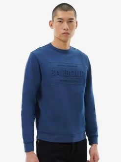 Barbour International Stamp Embossed Crew Neck Sweatshirt - Blue