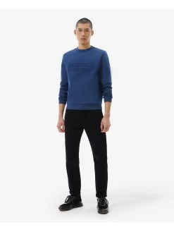 Barbour International Stamp Embossed Crew Neck Sweatshirt - Blue -Fashion store VHIKM SQ3 0000000020 BLUE MDo