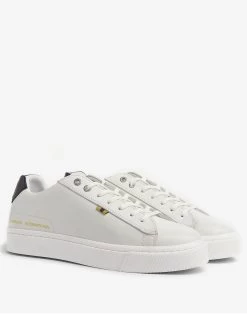 Barbour International Helm Lace Trainers - White -Fashion store VIC78 SQ3 0000000013 WHITE SLf