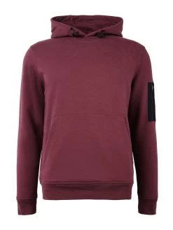 Barbour International Tempo Patch Pocket Overhead Hoodie - Red -Fashion store VJGH8 SQ6 0000000017 RED MDd2