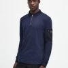 Barbour International Very Exclusive - Breaker Long Sleeve Zip Polo Shirt - Navy -Fashion store VJGH9 SQ1 0000000048 NAVY MDf