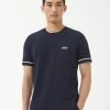 Barbour International Cooper Tipped Cuff T-Shirt - Navy 1 Barbour International Cooper Tipped Cuff T-Shirt - Navy -Fashion store VJGHA SQ1 0000000048 NAVY MDf