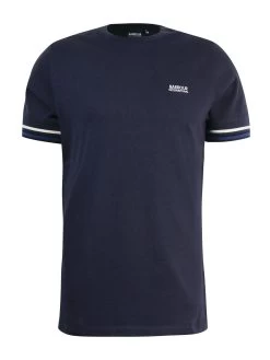 Barbour International Cooper Tipped Cuff T-Shirt - Navy -Fashion store VJGHA SQ6 0000000048 NAVY MDd2