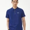 Barbour International Gauge Zip Polo Shirt - Blue -Fashion store VJGHT SQ1 0000000020 BLUE MDf