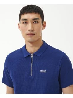 Barbour International Gauge Zip Polo Shirt - Blue -Fashion store VJGHT SQ4 0000000020 BLUE MDd