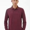 Barbour International Very Exclusive - Tipped Long Sleeve Polo Shirt - Red -Fashion store VJGI3 SQ1 0000000017 RED MDf