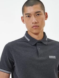 Barbour International Very Exclusive - Essential Tipped Polo Shirt - Dark Grey -Fashion store VJGI4 SQ4 0000000070 DARK GREY MDd