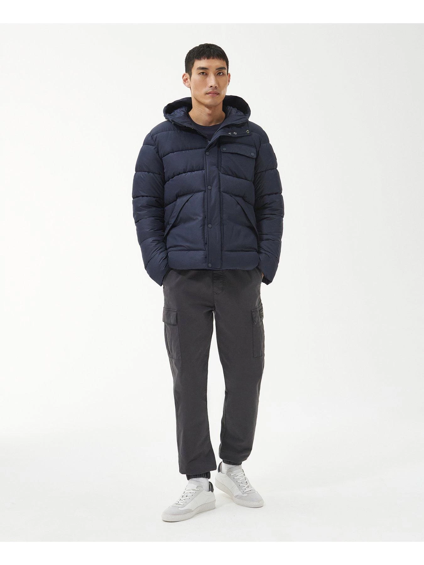 Barbour International Baliol Hooded Padded Jacket - Navy 5 Barbour International Baliol Hooded Padded Jacket - Navy - Image 3